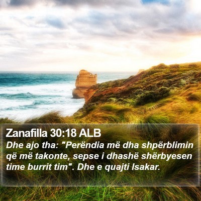 Zanafilla 30:18 ALB Bible Verse Image