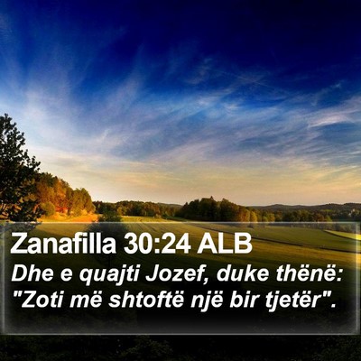 Zanafilla 30:24 ALB Bible Verse Image