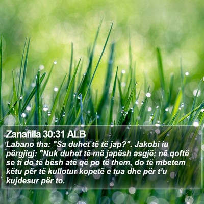 Zanafilla 30:31 ALB Bible Verse Image
