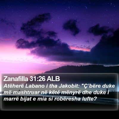 Zanafilla 31:26 ALB Bible Verse Image