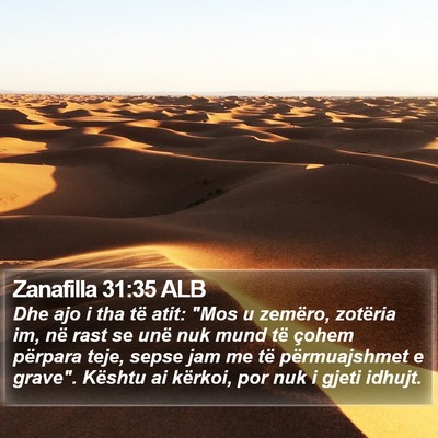Zanafilla 31:35 ALB Bible Verse Image