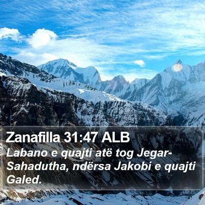 Zanafilla 31:47 ALB Bible Verse Image