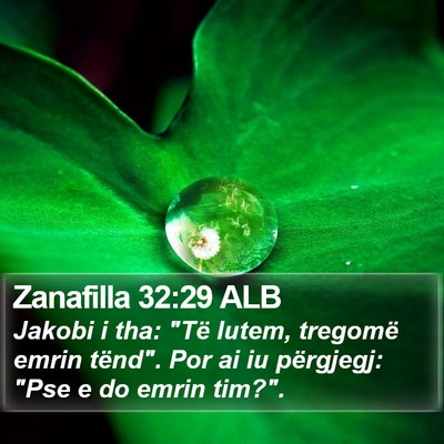 Zanafilla 32:29 ALB Bible Verse Image