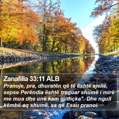 Zanafilla 33:11 ALB Bible Verse Image