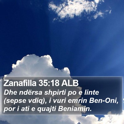 Zanafilla 35:18 ALB Bible Verse Image