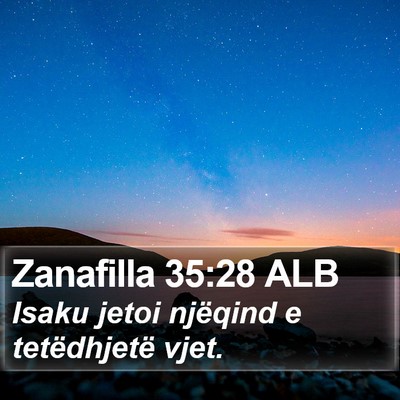 Zanafilla 35:28 ALB Bible Verse Image