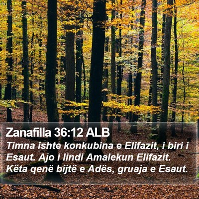 Zanafilla 36:12 ALB Bible Verse Image