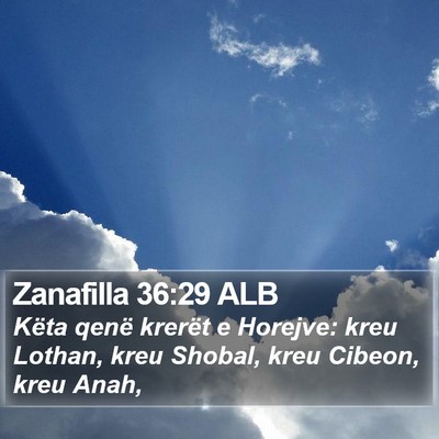 Zanafilla 36:29 ALB Bible Verse Image