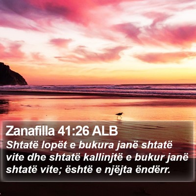 Zanafilla 41:26 ALB Bible Verse Image