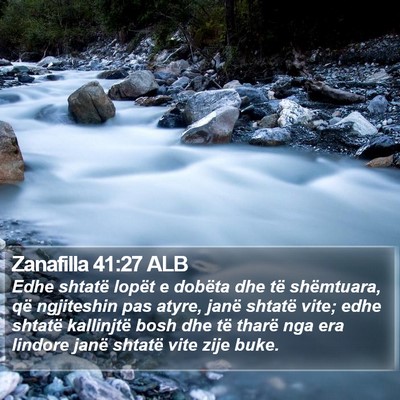 Zanafilla 41:27 ALB Bible Verse Image