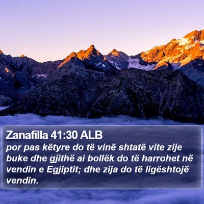 Zanafilla 41:30 ALB Bible Verse Image