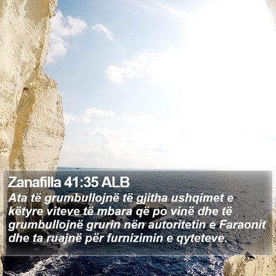 Zanafilla 41:35 ALB Bible Verse Image