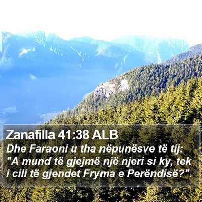 Zanafilla 41:38 ALB Bible Verse Image