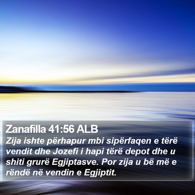 Zanafilla 41:56 ALB Bible Verse Image