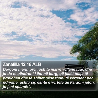 Zanafilla 42:16 ALB Bible Verse Image