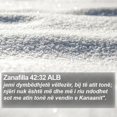 Zanafilla 42:32 ALB Bible Verse Image