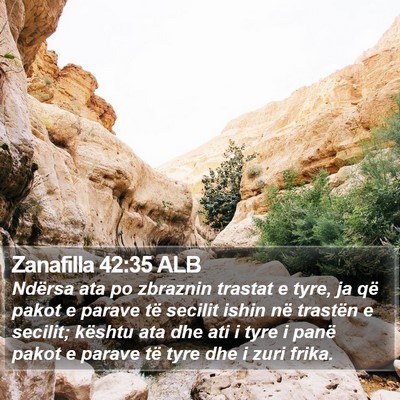 Zanafilla 42:35 ALB Bible Verse Image