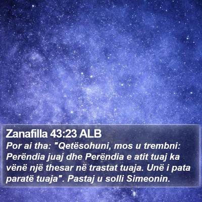 Zanafilla 43:23 ALB Bible Verse Image