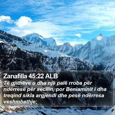 Zanafilla 45:22 ALB Bible Verse Image