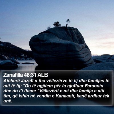 Zanafilla 46:31 ALB Bible Verse Image