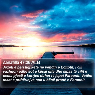 Zanafilla 47:26 ALB Bible Verse Image