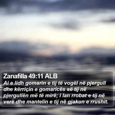Zanafilla 49:11 ALB Bible Verse Image
