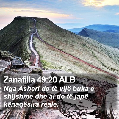 Zanafilla 49:20 ALB Bible Verse Image