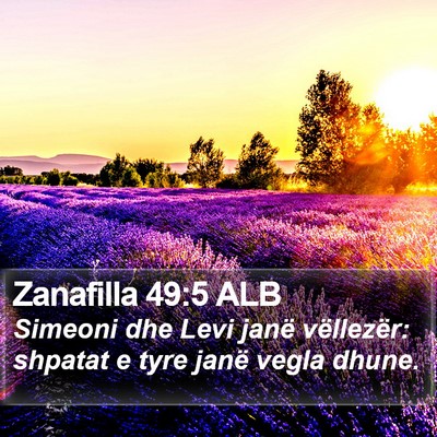 Zanafilla 49:5 ALB Bible Verse Image
