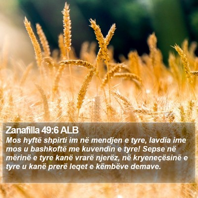 Zanafilla 49:6 ALB Bible Verse Image