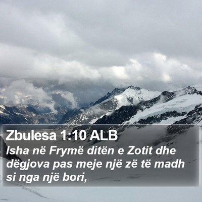 Zbulesa 1:10 ALB Bible Verse Image