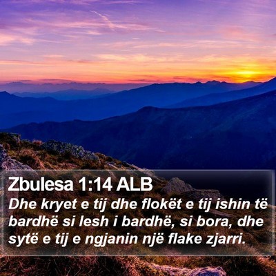 Zbulesa 1:14 ALB Bible Verse Image