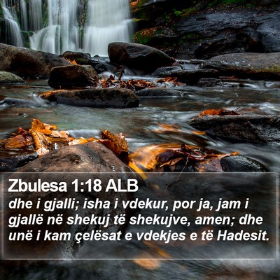 Zbulesa 1:18 ALB Bible Verse Image