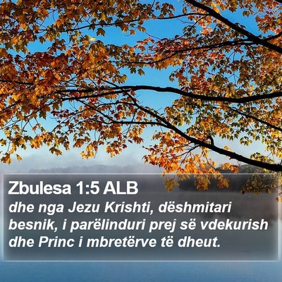 Zbulesa 1:5 ALB Bible Verse Image