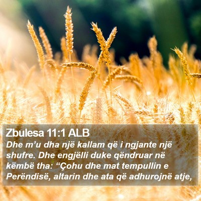 Zbulesa 11:1 ALB Bible Verse Image