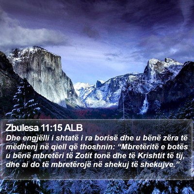 Zbulesa 11:15 ALB Bible Verse Image