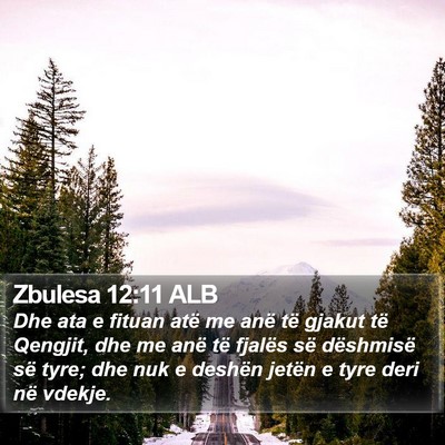 Zbulesa 12:11 ALB Bible Verse Image