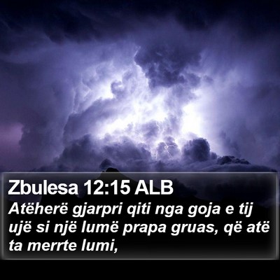 Zbulesa 12:15 ALB Bible Verse Image