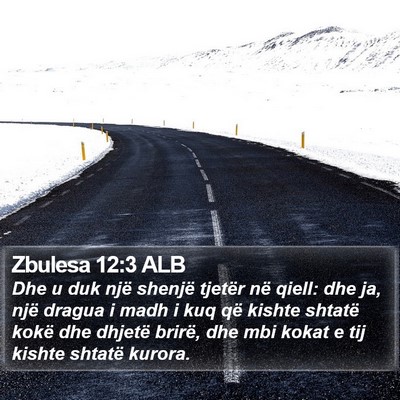Zbulesa 12:3 ALB Bible Verse Image