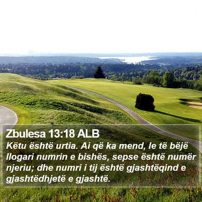 Zbulesa 13:18 ALB Bible Verse Image