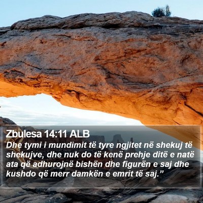 Zbulesa 14:11 ALB Bible Verse Image