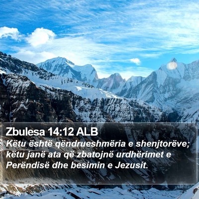 Zbulesa 14:12 ALB Bible Verse Image