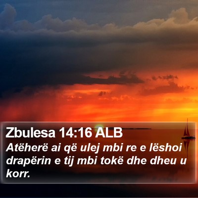 Zbulesa 14:16 ALB Bible Verse Image