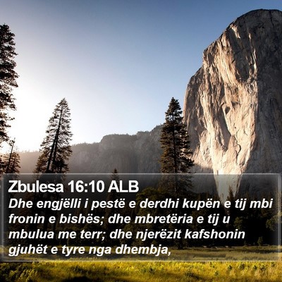 Zbulesa 16:10 ALB Bible Verse Image