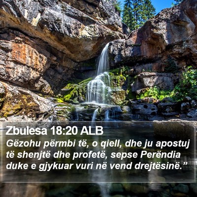 Zbulesa 18:20 ALB Bible Verse Image