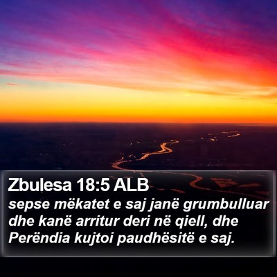 Zbulesa 18:5 ALB Bible Verse Image