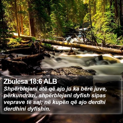 Zbulesa 18:6 ALB Bible Verse Image