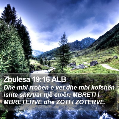 Zbulesa 19:16 ALB Bible Verse Image