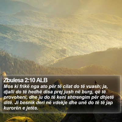 Zbulesa 2:10 ALB Bible Verse Image