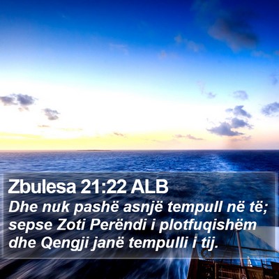 Zbulesa 21:22 ALB Bible Verse Image