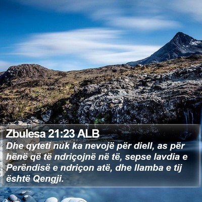 Zbulesa 21:23 ALB Bible Verse Image